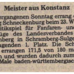 Letzte Teilnahme des Fanfarenzuges an einem Wertungsspiel des Landesverbandes.