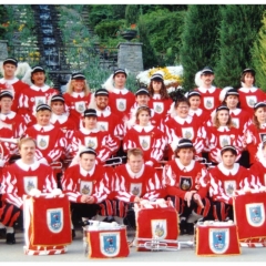 Der Fanfarenzug im Gruppenbild auf der Mainau.