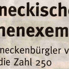 80 Jahre Schneckenburg: Zeitungsüberschrift.