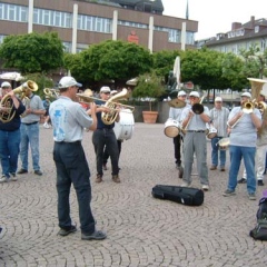 Die Clowngruppe war am Vatertag unterwegs in Friedrichshafen.