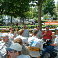 Die Clowngruppe war am Vatertag unterwegs in Friedrichshafen.