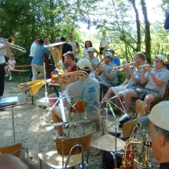 Die Clowngruppe beim Vatertag: Spieltermin beim Golfclub in Langenrain.