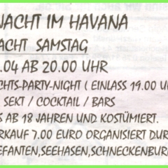 Fasnachtsparty im Havana: Zeitungsartikel.