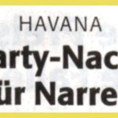 Fasnachtsparty im Havana: Zeitungsartikel.