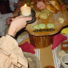 Ritteressen in Aulendorf mit dem Schneckenbürgler Räuber.