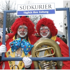 Schmutziger Donnerstag: Besuch beim Südkurier auf dem Fischmarkt.