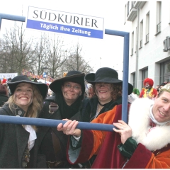 Schmutziger Donnerstag: Besuch beim Südkurier auf dem Fischmarkt.