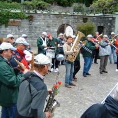 Vatertag der Clowngruppe: Zuerst spielte man in Meersburg.