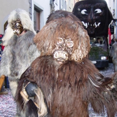 Umzug am Fasnachtssonntag: Der Schneeschreck bei der "Arbeit"