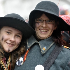 Umzug an Fasnachtssonntag: Die Schneckenburg war auch dabei.