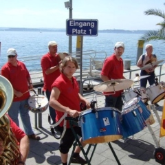 Vatertag der Clowngruppe: Am späteren Nachmittag folgte dann ein Auftritt in Überlingen.