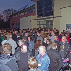 Männerballett-Treffen vom Schneeschreck: Das Publikum wartete bereits vor der Türe.