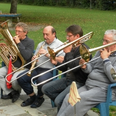 Die Clowngruppe auf dem Probewochenende in Maria am See.