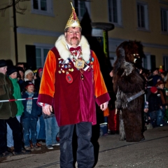 Verbrennung auf dem Stefansplatz: Elferrat Andreas Fritzsche hatte alles im Griff.