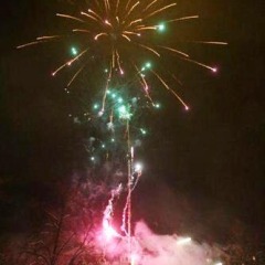 Narrenbaumstellen auf dem Gottmannplatz: Am Schluß wurde noch ein kleines Feuerwerk abgebrannt.