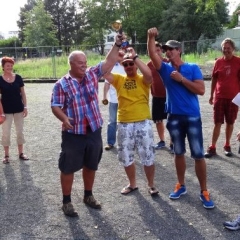 Boule-Turnier der Schneckenburg: Die Siegerehrung mit den Besten.