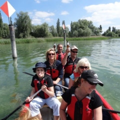 Kanuausfahrt vom Schneeschreck: Die Fahrt der Boote ging um die Reichenau.