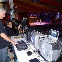 Männerballett-Treffen vom Schneeschreck: Die Technik war voll konzentriert.