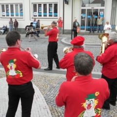 Die Clowngruppe der Schneckenburg in Tabor: Es wurden verschiedene Spieltermine wahrgenommen.