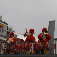 Rosenmontag mit der Clowngruppe: Besuch beim Pflegeheim Don Bosco.