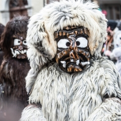 Umzug am Fasnachtssonntag: Der Schneeschreck schloss sich an.