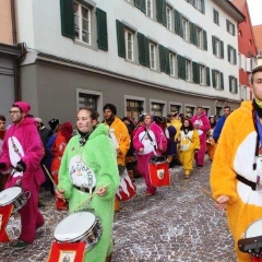 Umzug am Fasnachtssonntag: An der Spitze der Schneckenbürgler lief der Fanfarenzug.