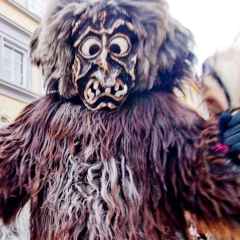 Umzug am Fasnachtssonntag: Der Schneeschreck schloss sich an.