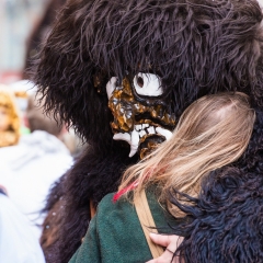 Umzug am Fasnachtssonntag: Der Schneeschreck schloss sich an.