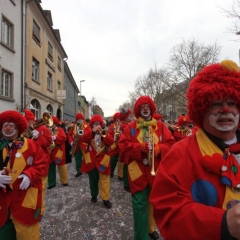 Umzug am Fasnachtssonntag: Darauf folgte die Clowngruppe.