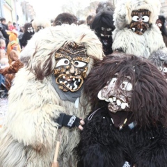 Umzug am Fasnachtssonntag: Den Schluß bildete der Schneeschreck.