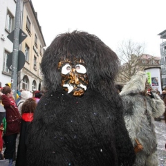 Umzug am Fasnachtssonntag: Den Schluß bildete der Schneeschreck.