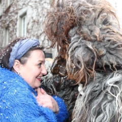 Umzug am Fasnachtssonntag: Den Schluß bildete der Schneeschreck.