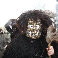 Umzug am Fasnachtssonntag: Den Schluß bildete der Schneeschreck.