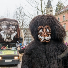 Umzug am Fasnachtssonntag: Den Schluß der Schneckenburg bildete der Schneeschreck.