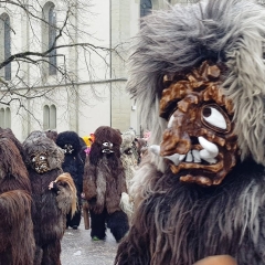 Umzug am Fasnachtssonntag: Den Schluß der Schneckenburg bildete der Schneeschreck.