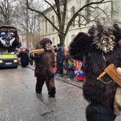 Umzug am Fasnachtssonntag: Den Schluß der Schneckenburg bildete der Schneeschreck.