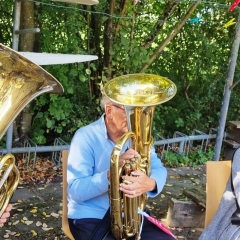 Probewochenende der Clonwgruppe: Probe im Freien.