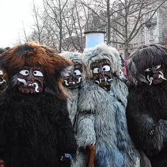 Umzug in Konstanz: Der Schneeschreck während dem Umzug.