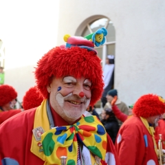 Umzug in Konstanz: Die Clowngruppe während dem Umzug.