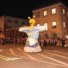 Verbrennung auf dem Stephansplatz: Die Puppe stand parat.