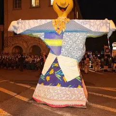 Verbrennung auf dem Stephansplatz: Die Puppe stand parat.