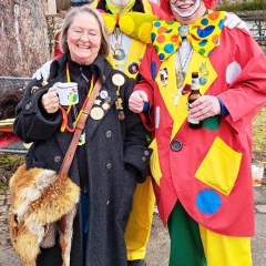 Hegau-Bodensee-Umzug in Gottmadingen: Die Schneckenburg beim Aufstellungsplatz.