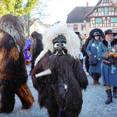 Hegau-Bodensee-Umzug in Gottmadingen: Der Schneeschreck während dem Umzug.