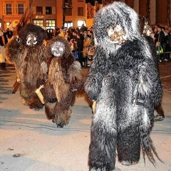 Verbrennung der Vereinigung Konstanzer Narrengesellschaften: Der Schneeschreck motiviert das Publikum.