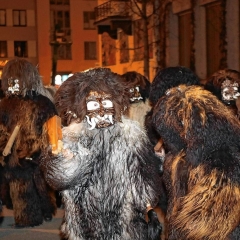 Verbrennung der Vereinigung Konstanzer Narrengesellschaften: Der Schneeschreck motiviert das Publikum.